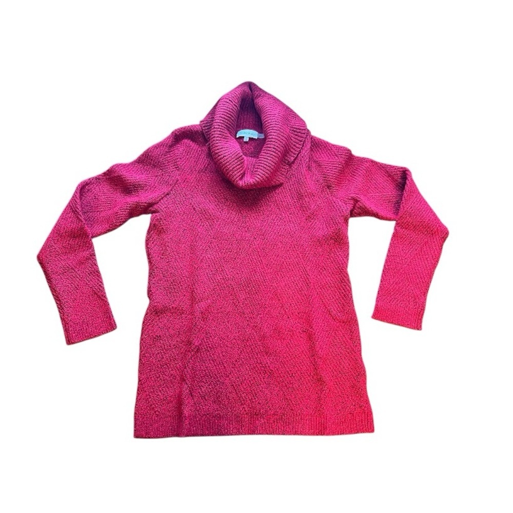 NWT Calvin Klein Magenta Cowl Neck Knit Sweater Size Medium
